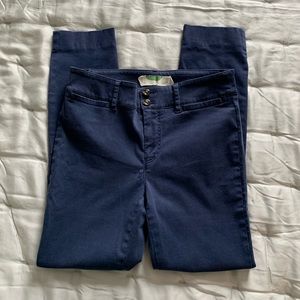 Anthropologie Navy Slim Fit Mid-Rise Chino